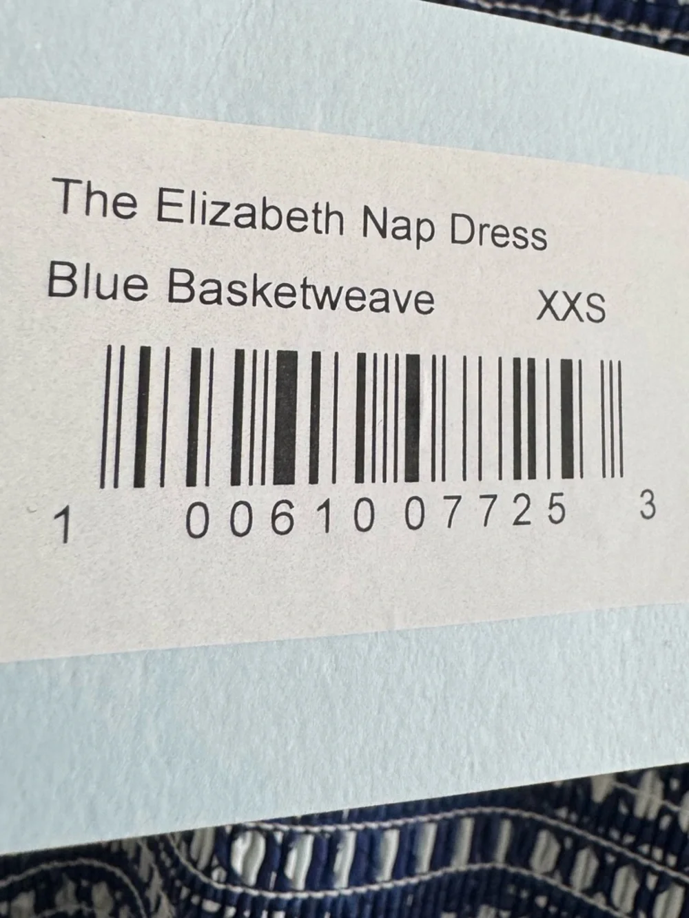 NWT Hill House The Elizabeth Nap Mini Dress in Blue Basket Weave size XXS - Picture 12 of 12